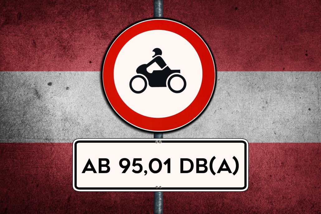Austrian Road Sign showing Noise Limit