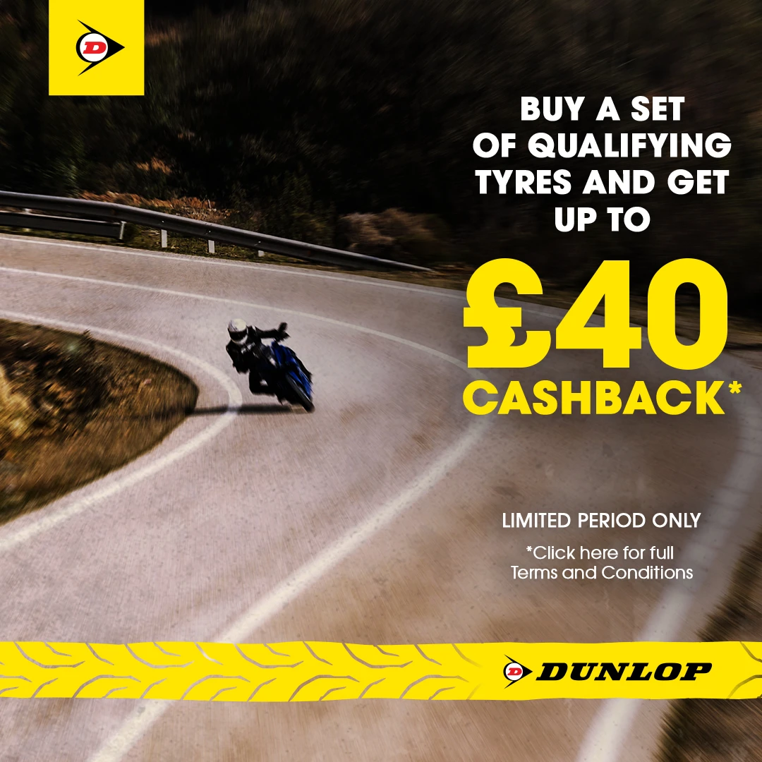 Dunlop Cashback 2026 - Motorcycle Tyres